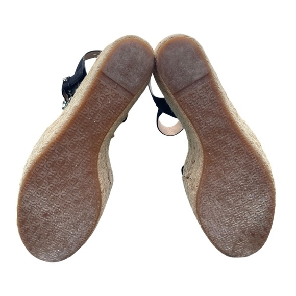 Sam Edelman Maura espadrille suede wedge sandals open-toe black womens 8 - Picture 8 of 10